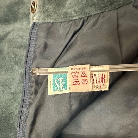 Sarah Taylor Collections 70s 80s Womens Sz 12 Green Suede Skirt Mossy Twilight - Picture 7 of 8